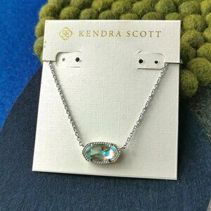 Kendra Scott Elisa Dichroic Glass Necklace Silver